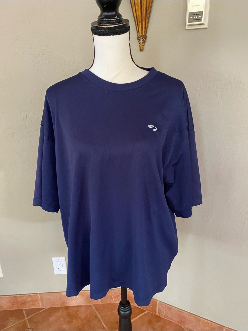 Brooks Navy Short Sleeve Performance Tee